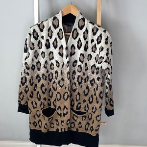 Ann Taylor animal print cardigan size M